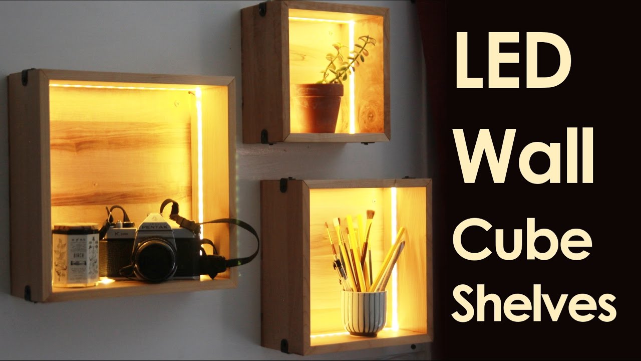 LED Wall Cube Shelves