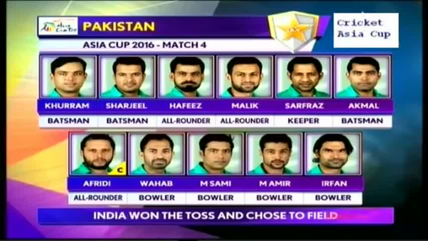 INDIA vs PAKISTAN Asia Cup T20 2016 Full Official Highlights