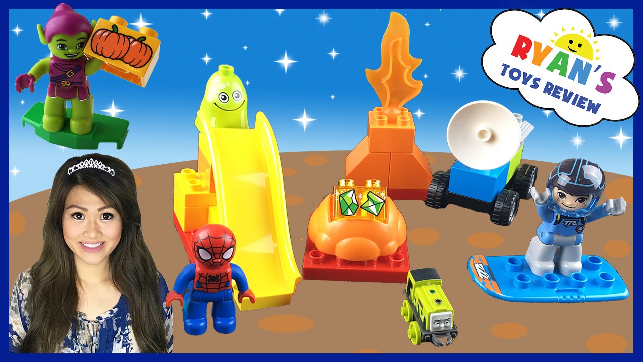 Lego Duplo Milles from Tomorrowland Disney Junior Marvel Spiderman Egg Surprise Toys Thomas Train