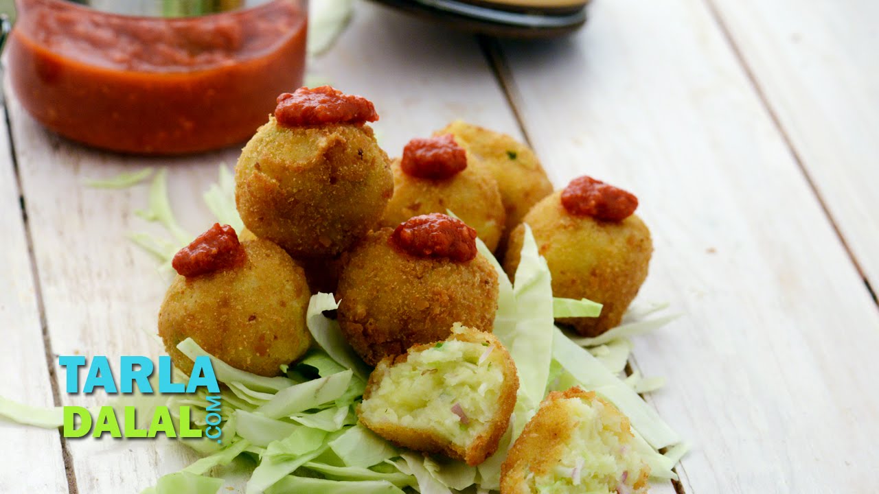 Cheesy Potato Balls by Tarla Dalal
