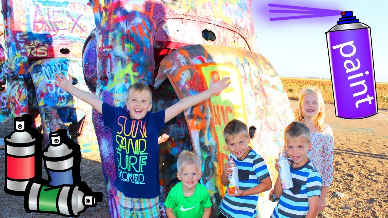 Painting Cars at Cadillac Ranch