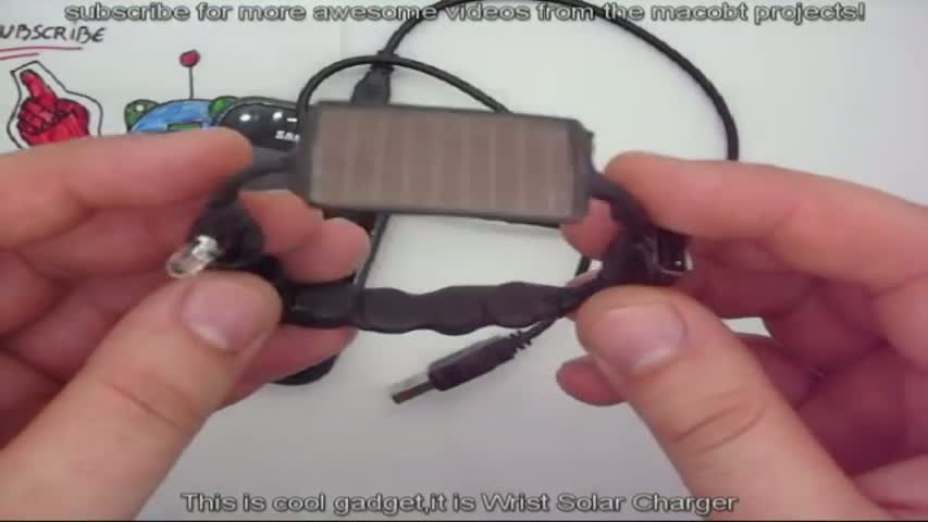 Wrist Solar Phone Charger and Flashlight-Very Cool Gadget 