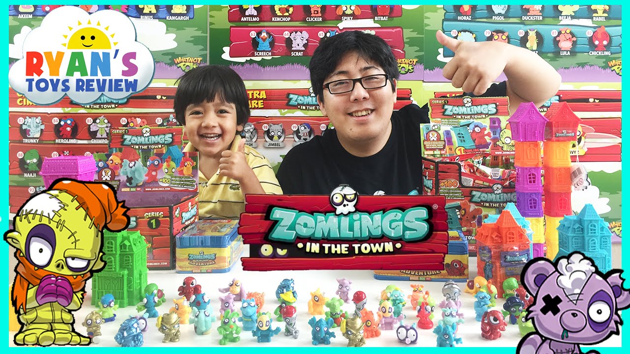 Zomlings In The Town USA Series 1 Opening Surprise Toys Blind Bags Magic Trick Hotel Ryan ToysReview