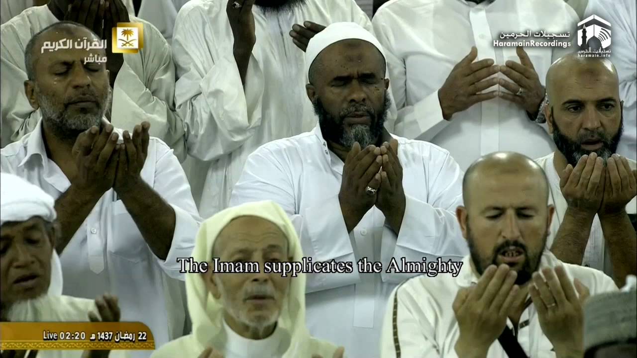 22nd Ramadan 1437 Makkah Witr by Sheikh Ghamdi