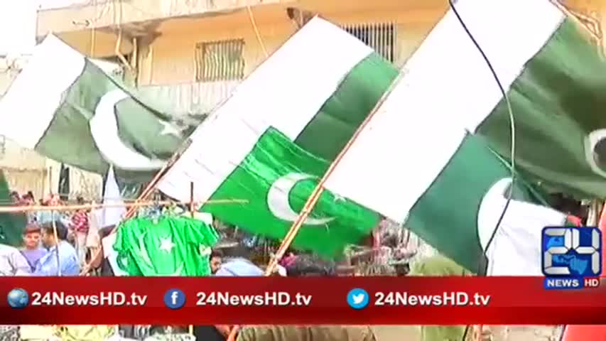 24 Report: Crowded in Karachi markets on the eve of independence day
