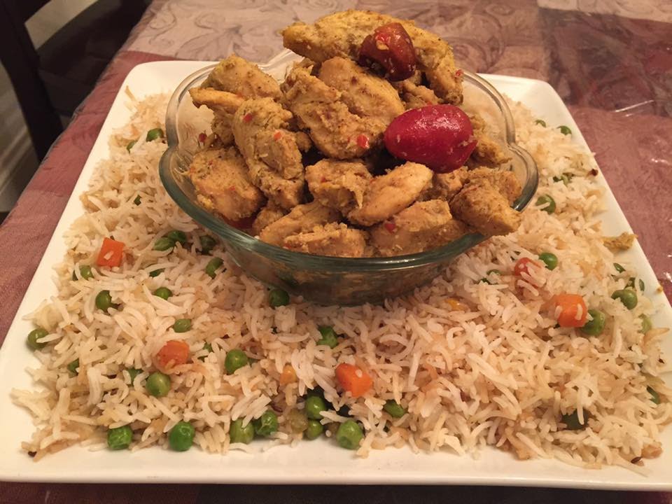 Burmese Rice Platter (Chicken With Coconut Milk ) By Cooking with Sehar Syed