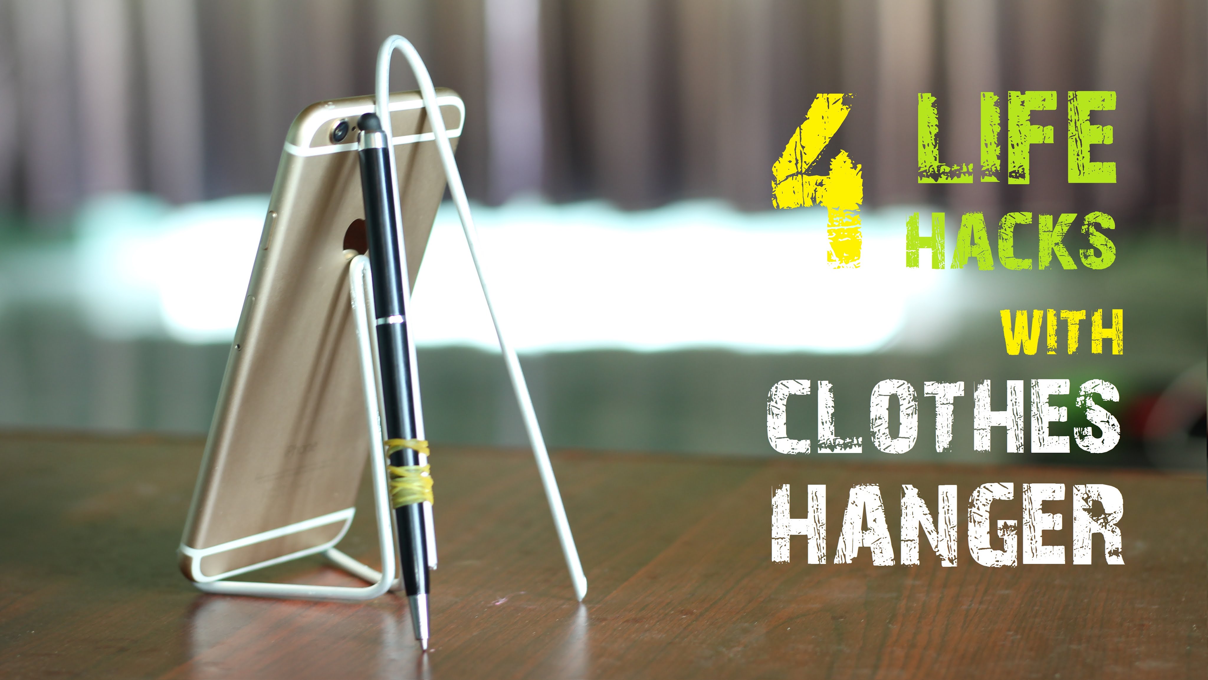 4 Amazing Life Hacks things using a Clothes Hanger