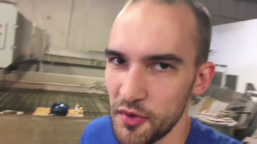 Bowling Ball vs a 60,000 PSI Waterjet 