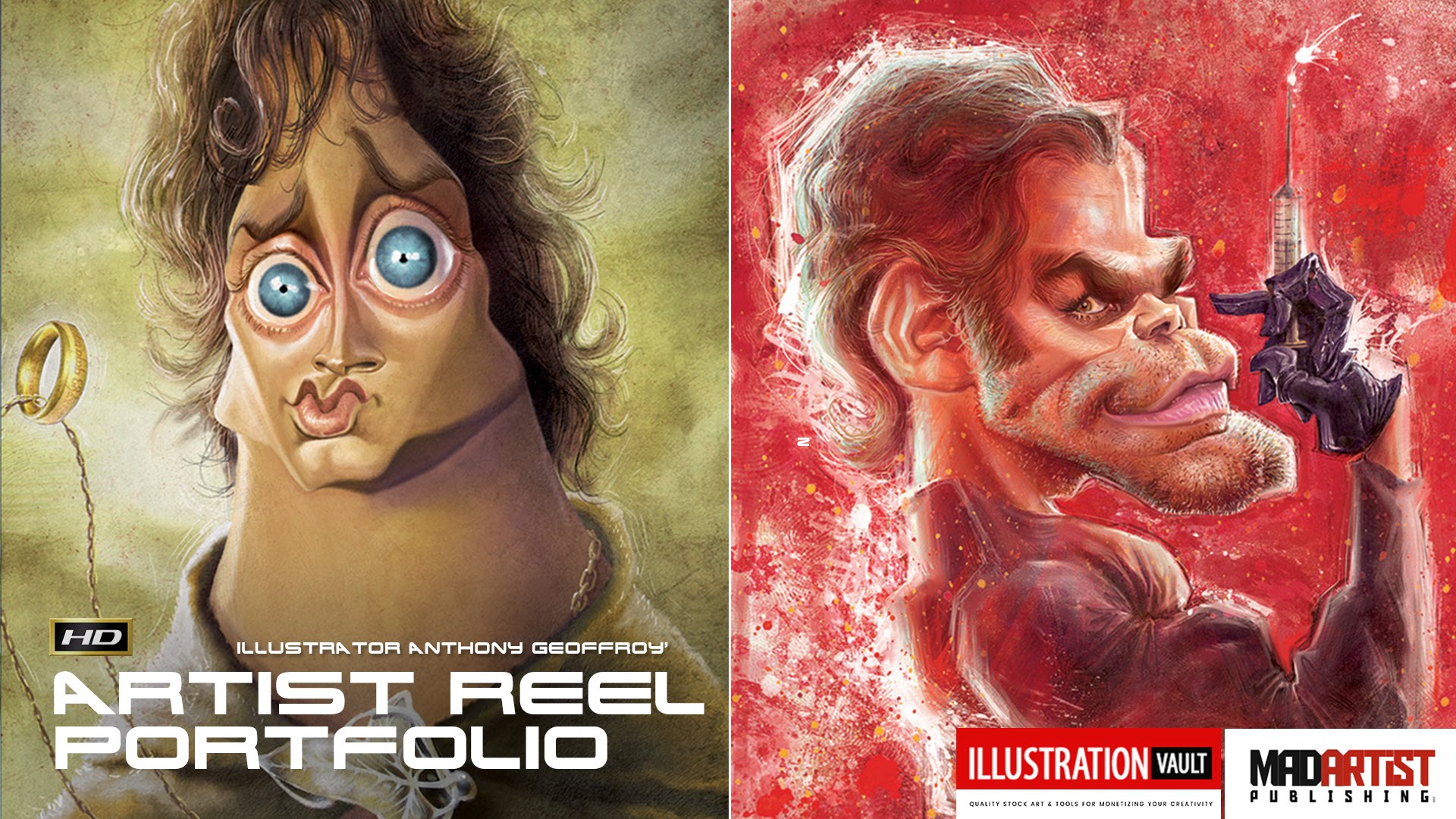 Anthony Geoffroy's Portfolio Reel - Digital Painter, Designer & Renowned Caricature Artist