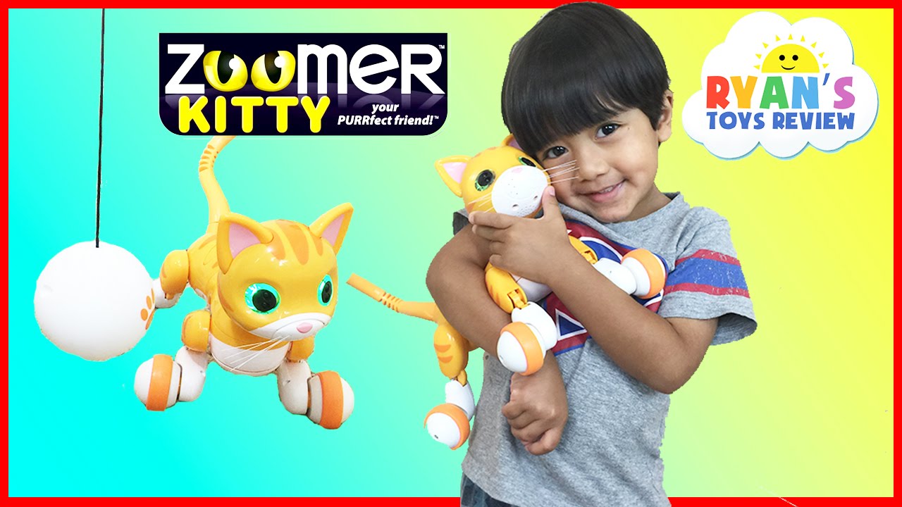 Zoomer Kitty Whiskers The Orange Tabby Spin Master Unboxing and Play Ryan ToysReview
