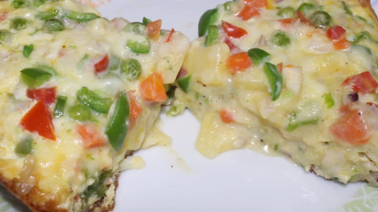 Delicious Egg Pizza Without Oven Recipe - Cheesy Egg Pizza