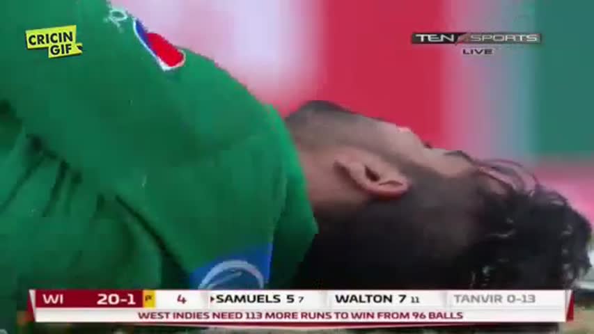Ahmad Shehzad hit on the head, taken off in an ambulance