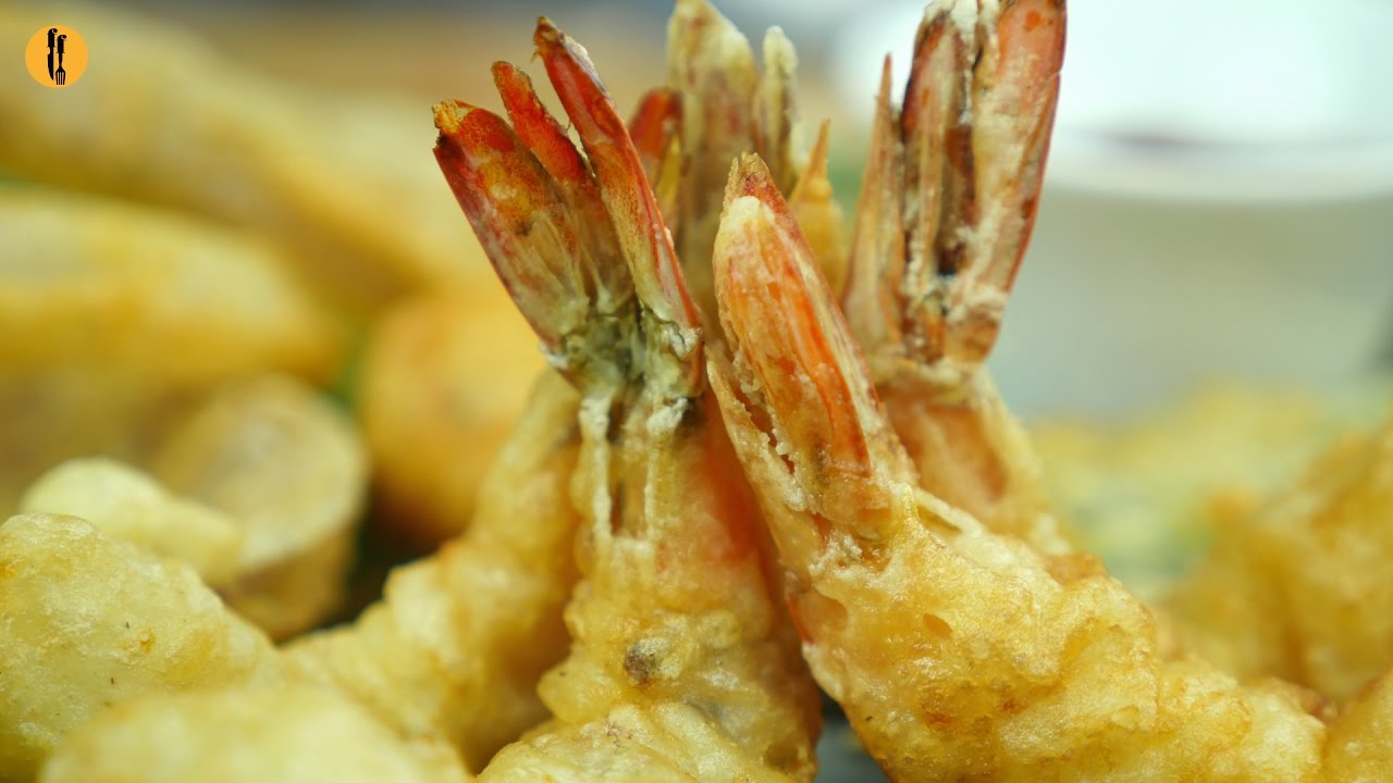 Tempura with prawns, onions rings and more  recipe By Food Fusion