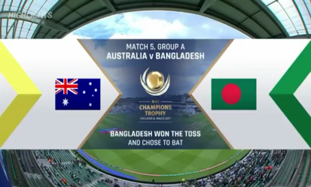 Australia vs Bangladesh ICC Champions Trophy 2017 HIghlights
