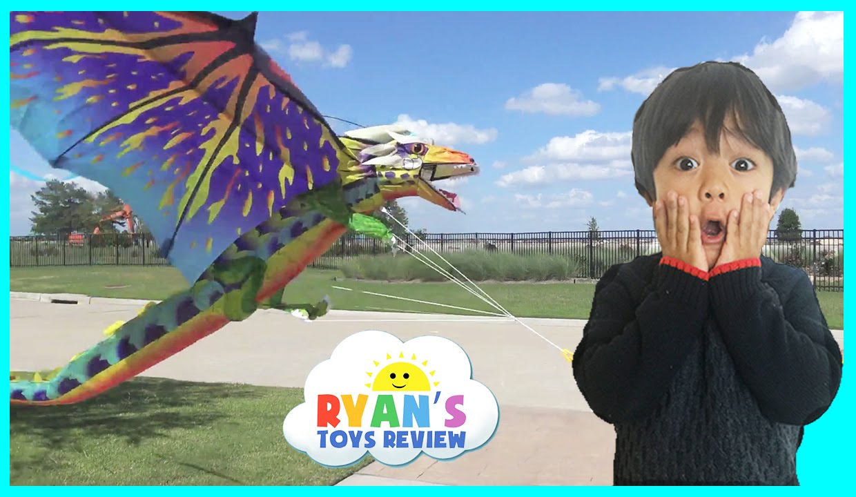 Flying Huge Dragon Kite and Superman Glider Toys For Kids Family Fun Activity Ryan ToysReview