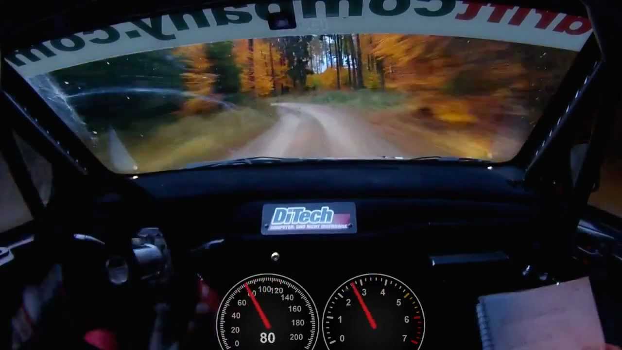 Rally car 206 km/h through a forest...