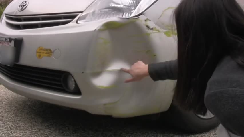 Major Prius Bumper Dent Repair