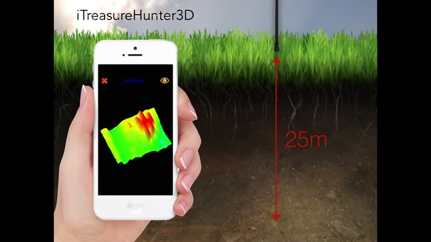 metal detector that makes underground treasures visible