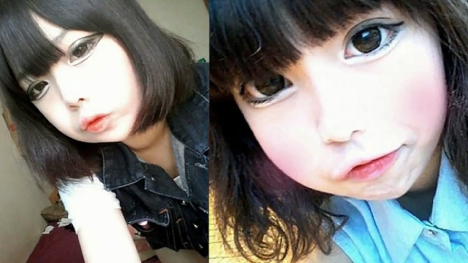 Too much makeup turns 15-year-old Korean girl into a monster; Japanese makeup tips - Compilation