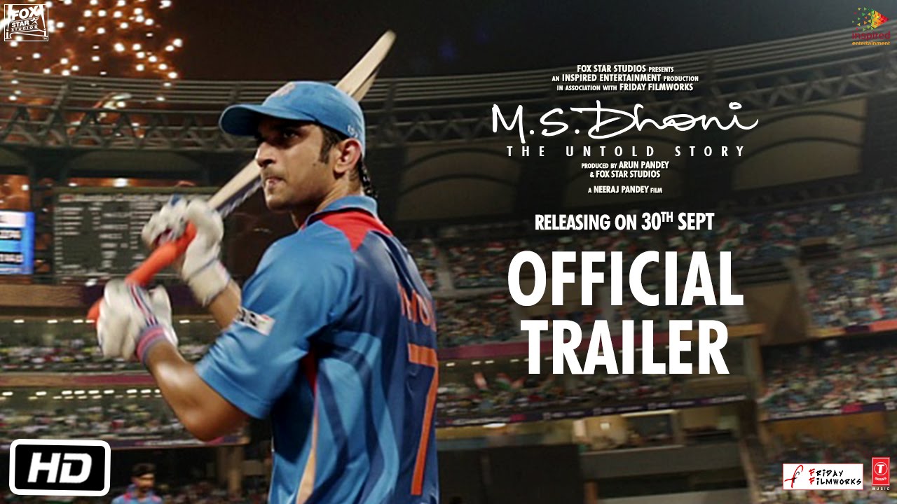 M.S.Dhoni - The Untold Story | Official Trailer | Sushant Singh Rajput | Neeraj Pandey