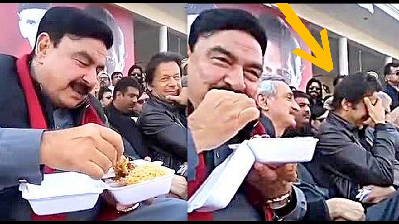 Imran Khan Funny Reaction on Sheikh Rasheed Starts Eating Biryani On Stage