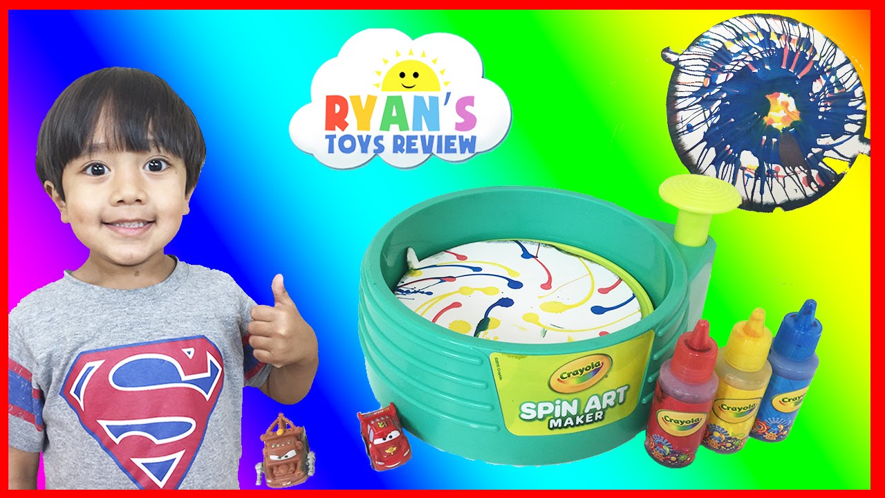 Crayola Spin Art Maker Paint Toy For Kids Disney Cars Toys Ryan ToysReview