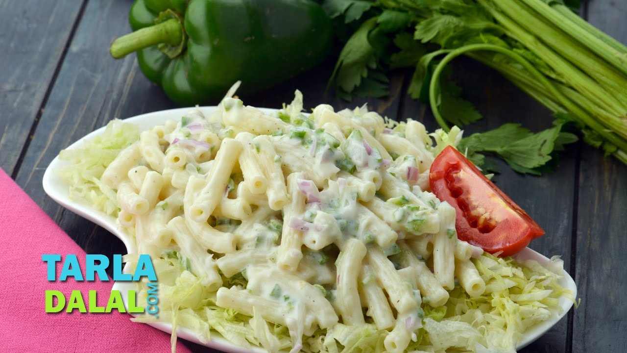 Macaroni Salad, Veg Macaroni Salad by Tarla Dalal