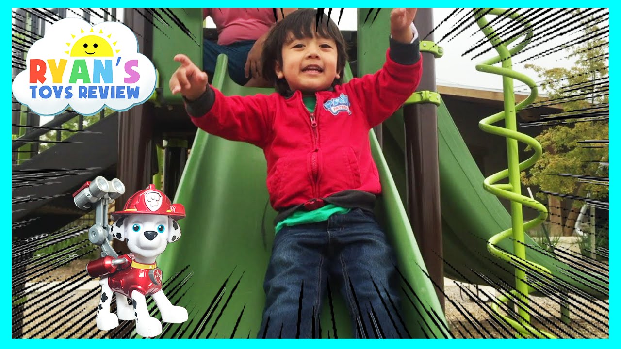 Family Fun Playtime on the playground chase with Paw Patrol Egg Surprise Toy Thomas and Friends