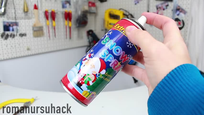 An unusual idea with a bottle and a can of spray paint 