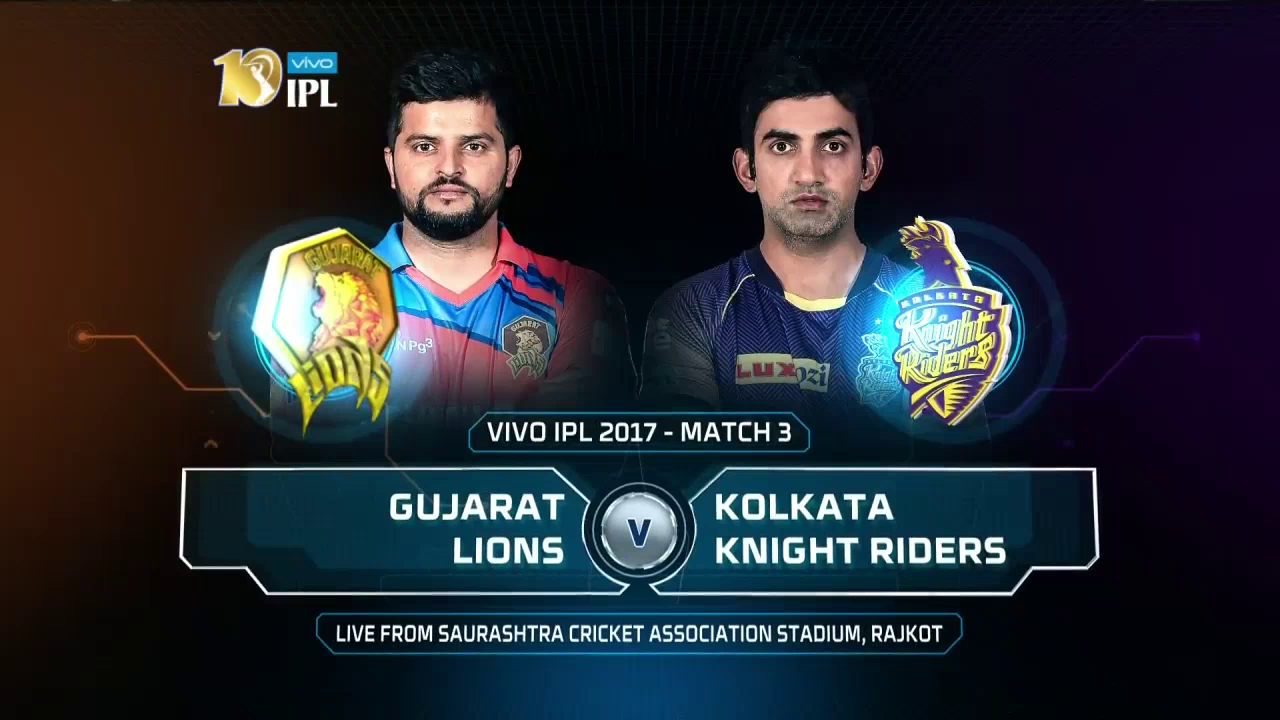 IPL 2017 3rd Match GL vs KKR Highlights