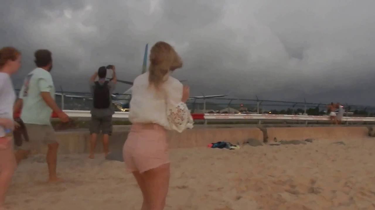 Jet Blast at Maho Beach St. Maarten