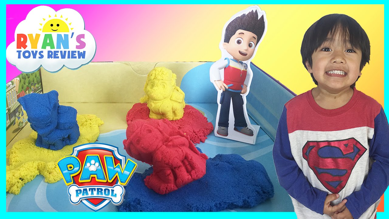 Kinetic Sand Paw Patrol Adventure Bay Beach Playset Toys for Kids Ryan ToysReview