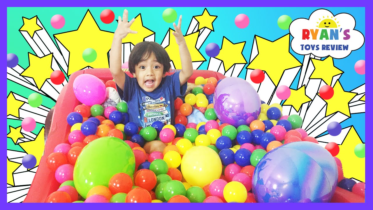 HUGE EGGS SURPRISE TOYS Challenge Easter Eggs Hunt in Giant Ball Pit Disney Cars Toys Spiderman