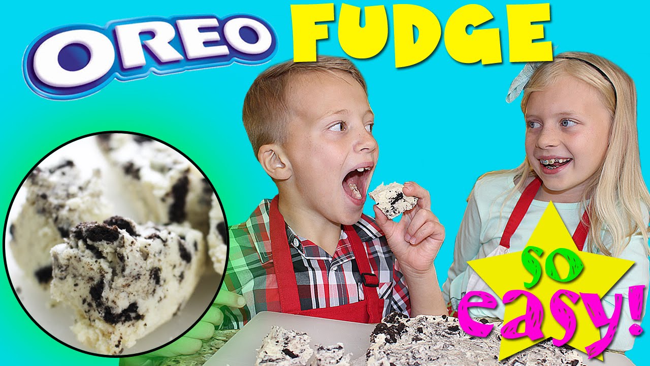 Kid Size Cooking: Oreo Cookies n Cream Fudge