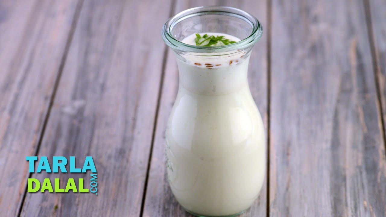 Buttermilk, Homemade Buttermilk Recipe,  Chaas by Tarla Dalal