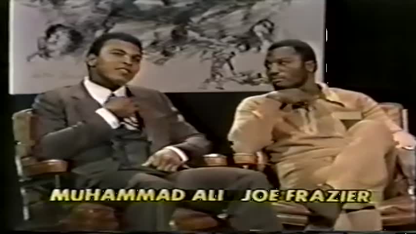Muhammad Ali Beats Joe Frazier Outside Ring In an Interview