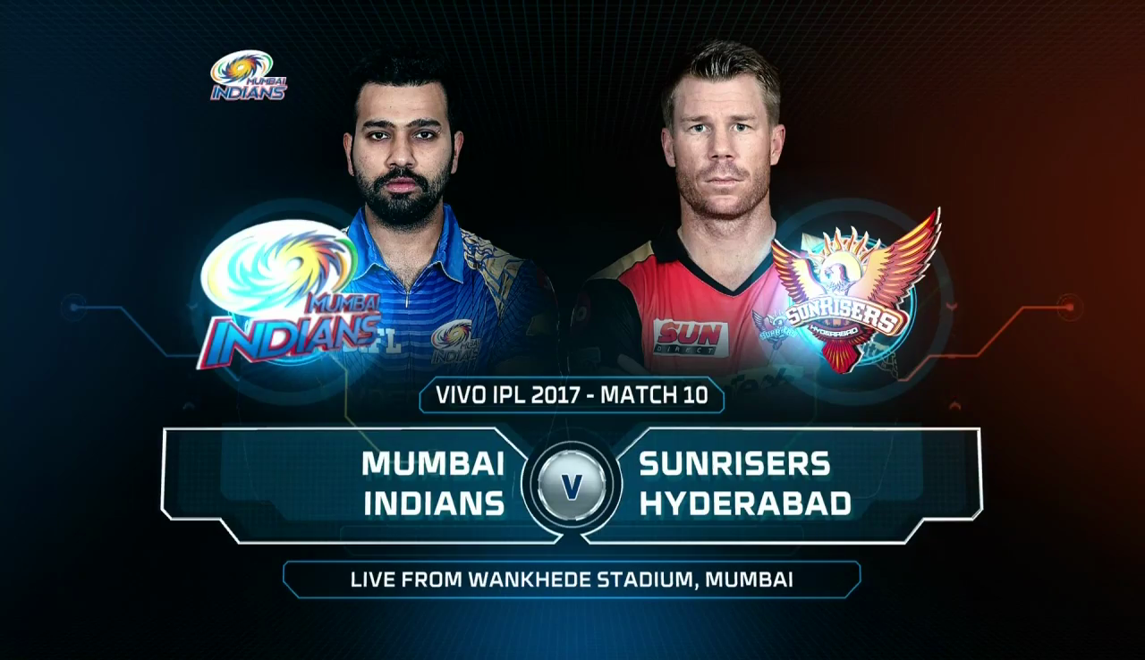 IPL 2017 10th Match MI vs SRH Highlights