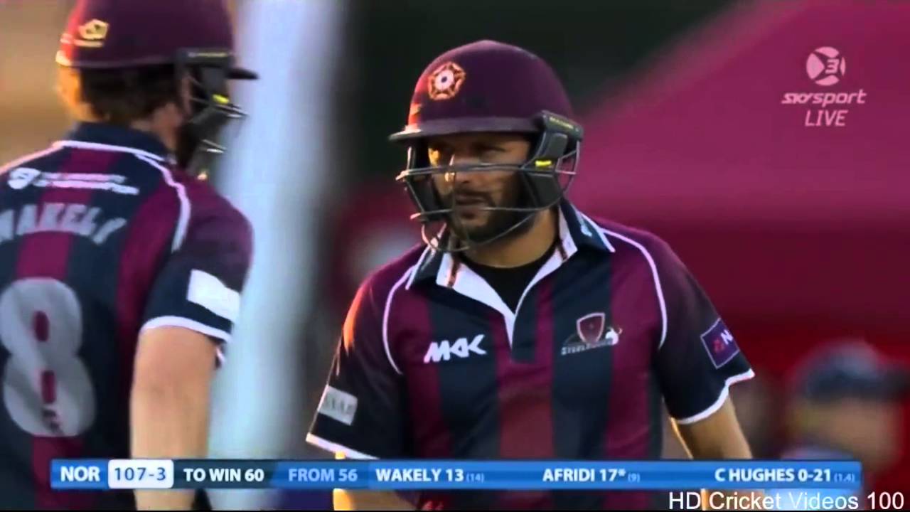 Shahid Afridi Magnificent Innings In County Cricket 2016