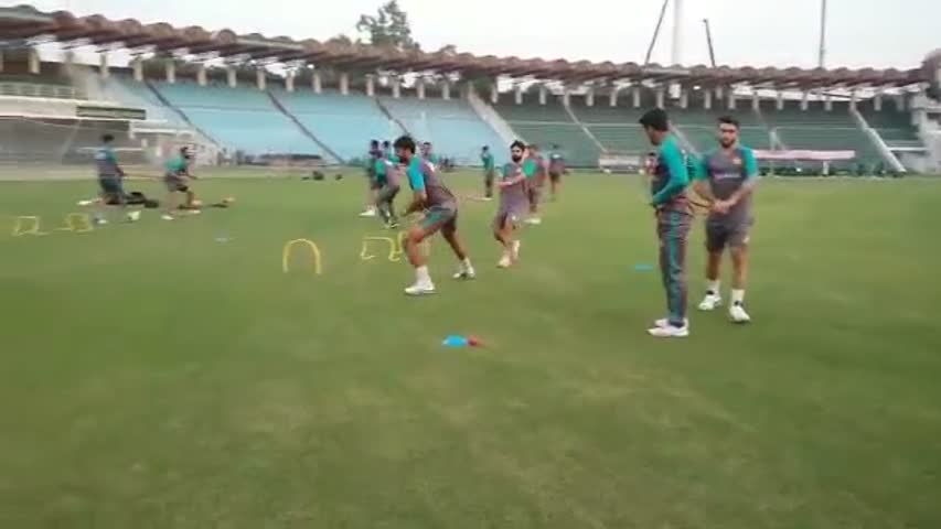 Pakistan Cricket team practice at GSL