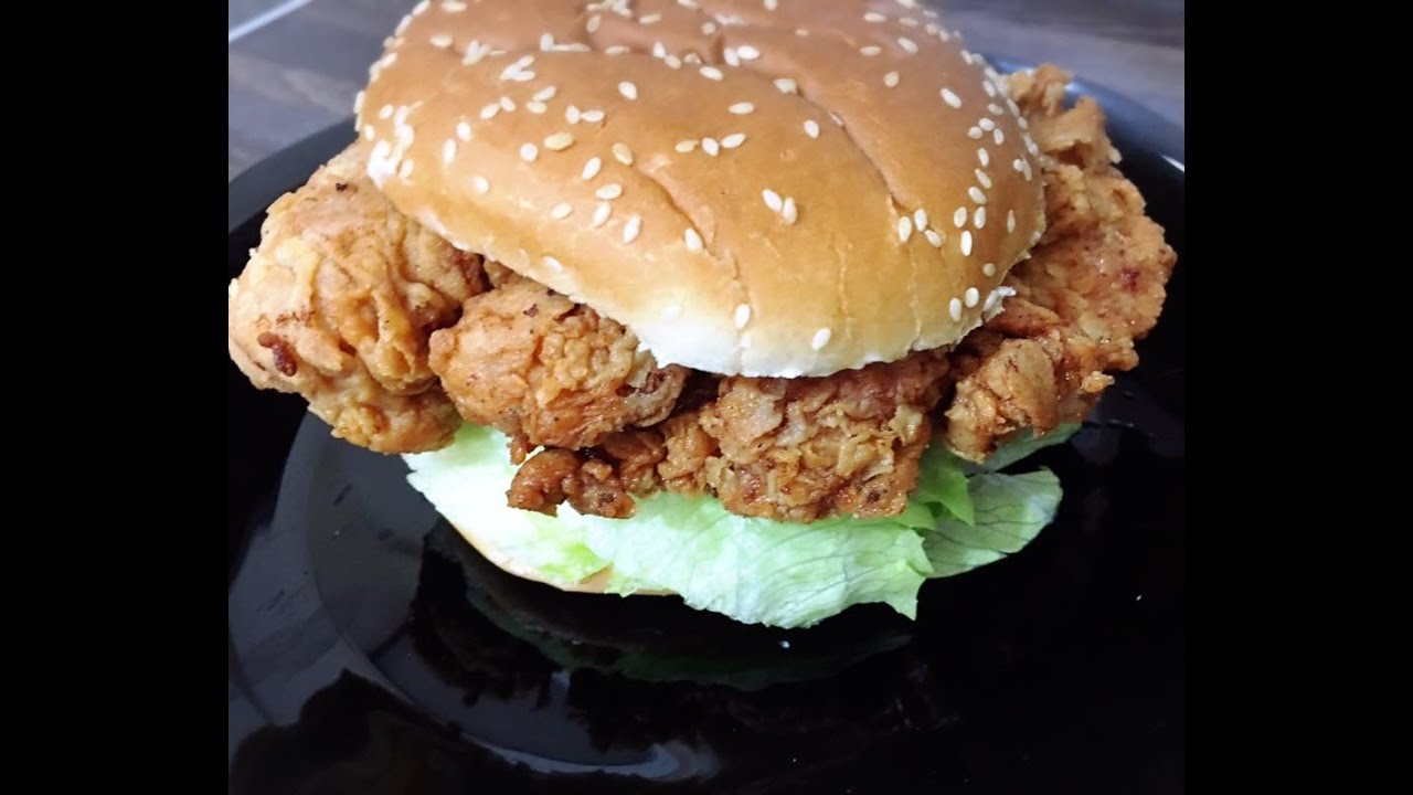 Chicken Zinger Burger (KFC Style)