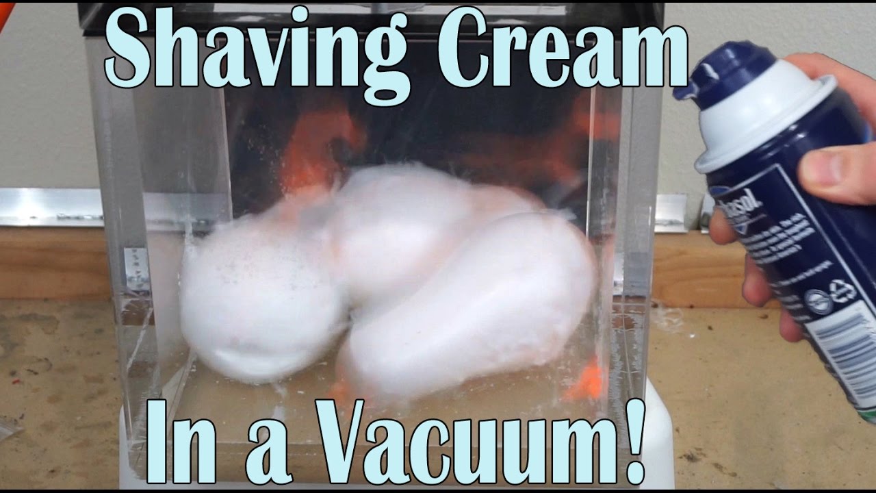 What Happens When You Put Shaving Cream Balloons In A Huge Vacuum Chamber?