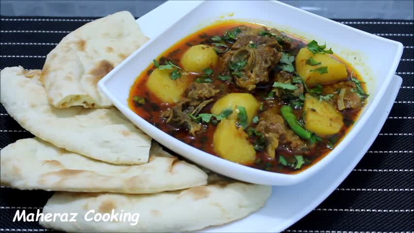 Aaloo Gosht 2 MUTTON || how to make Punjabi style potato and mutton curry