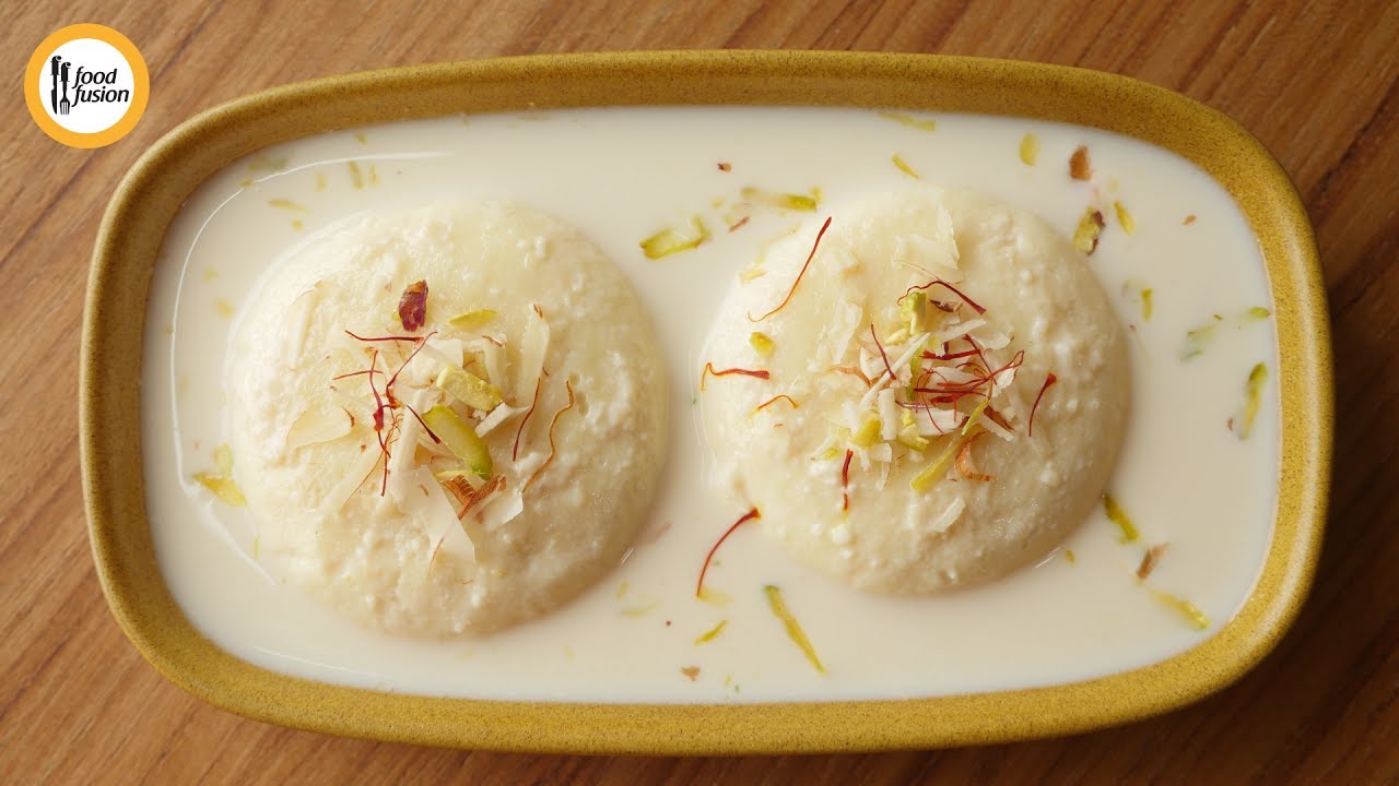 Rasmalai recipe with milk powder By Food Fusion