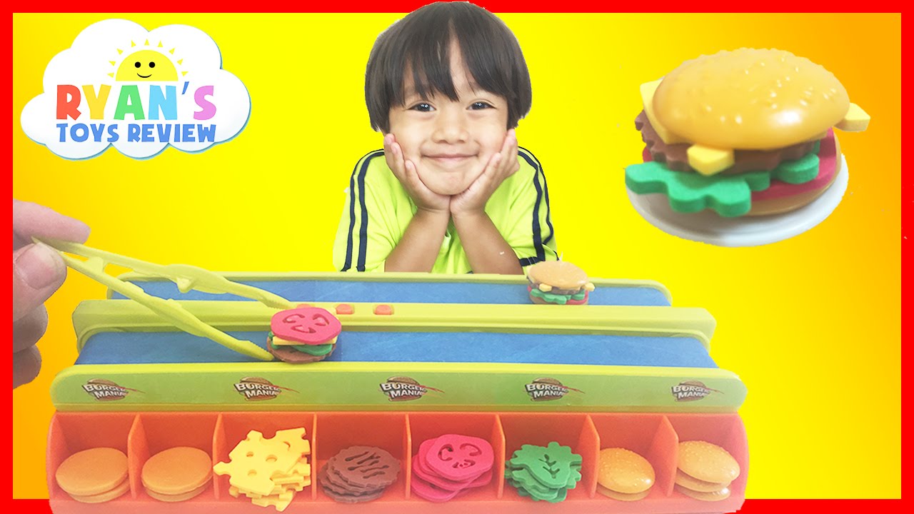 BURGER MANIA BOARD GAME Family Fun Burger Maker electronic toys for kids Egg surprise Disney Toy