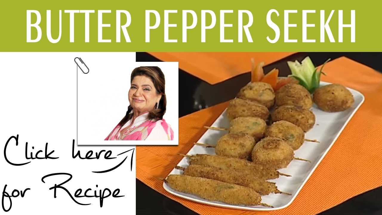 Masala Mornings Recipe Butter Pepper Seekh by Chef Shireen Anwar Masala TV 27 September 2016