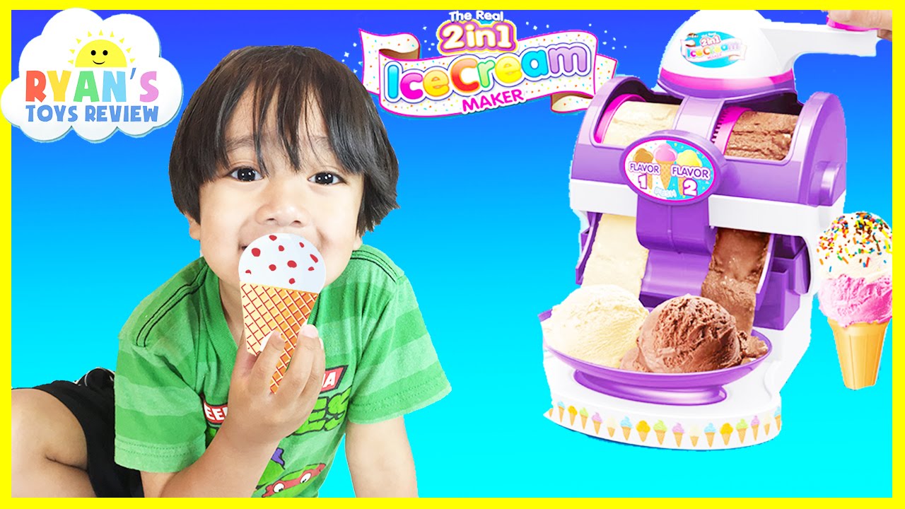 ICE CREAM MAKER Cra-Z-Art The Real 2 in 1 Ice Cream Machine Toy for Kids Ryan ToysReview