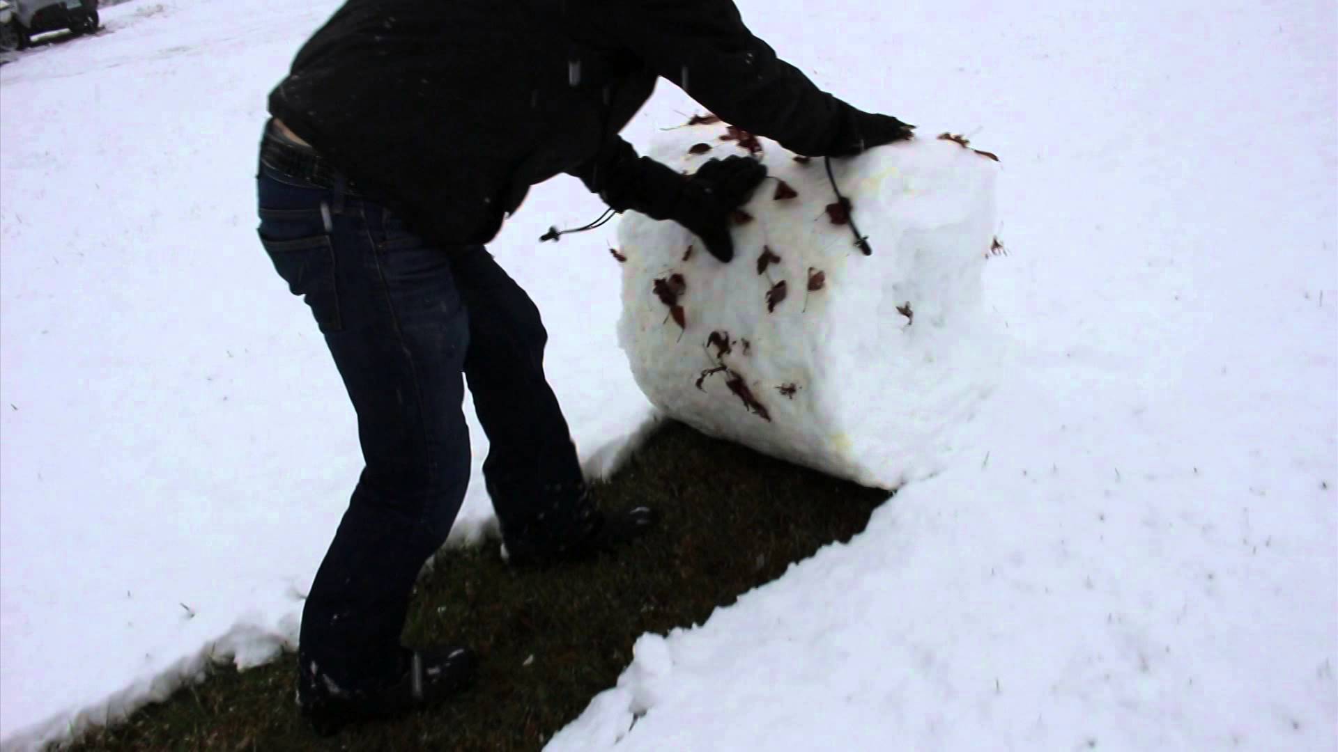 Snow shoveling West Virginia style. Life hack!