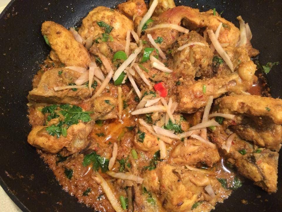 Chicken, karahi, bajias, recipe, curry