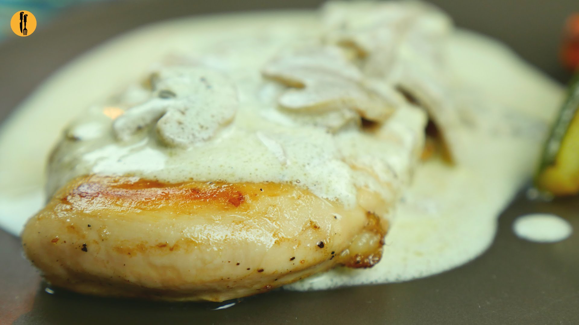 Grilled Chicken with Mushroom Sauce, resturant quality recipe  By Food Fusion