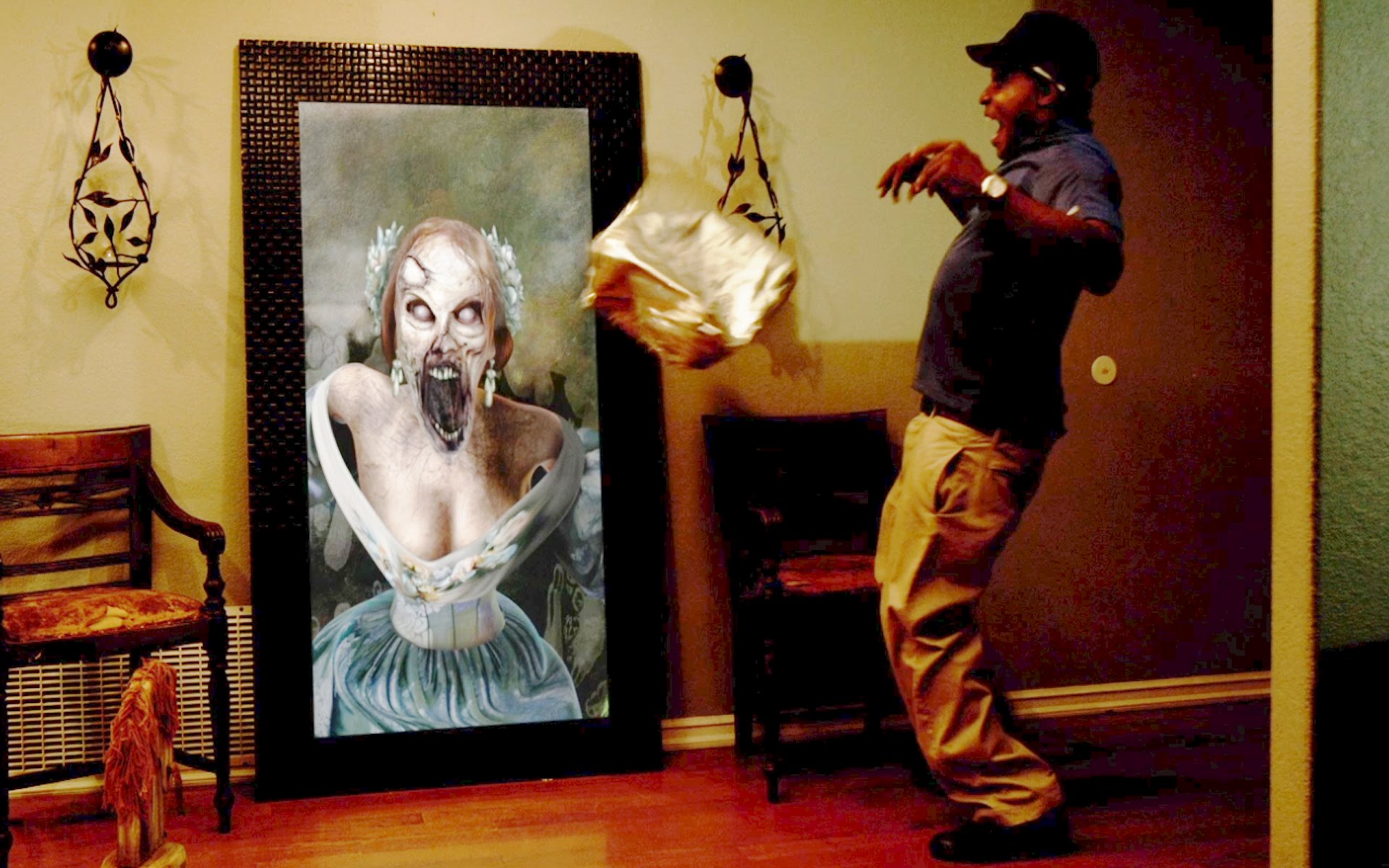 Paranormal Activity Digital Portrait Zombie Halloween Prank